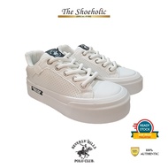 Beverly Hills Polo Club Ladies Sneaker Shoes BH35025 Kasut Sport Perempuan (White/Beige/Black)