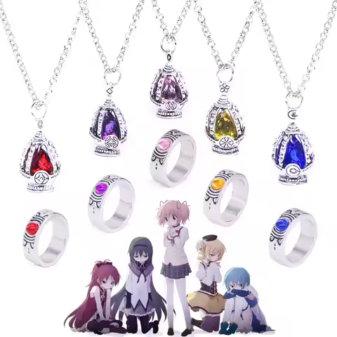 Anime Puella Magi Madoka Magica Cosplay Necklace Kaname Madoka Miki Sayaka Soul Gem Pendant Necklace