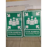 Gathering Point Sign | Sign Assembly Point. ACP Plate 3 mm Thick