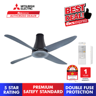 Mitsubishi 4-Blade 56-inch Yuga Ceiling Fan C56-RW4-P(CY-GY) - CLASSY GRAY