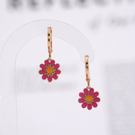 Hyl Jewelry 385E Anting Titanium Wanita Anti Karat Dan Anti Luntur Asli Dewasa Panjang Silver Jewerl