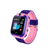 NEW-Waterproof Q12 Smart Watch Multifunction Children Digital Wristwatch Baby Watch Phone for IOS Android Kids Toy Gift Pink