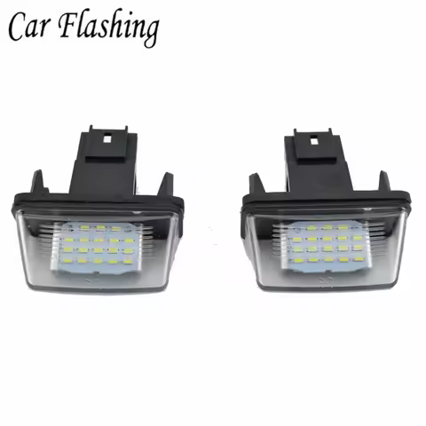 Car Flashing 12V 18LED Car License Plate Light 12V 6500K Lamp For Peugeot 206 207 307 308 406 407 Fo