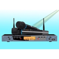 Wireless One-to-Two Microphone for Home Use U Microphone K Song Conference Handheld Microphone Metal