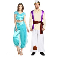 Men Aladdin Costume Jasmine Costume Aladdin and The Magic Lamp Princess Two Piece Set Top and Pants 