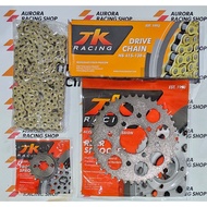 SUZUKI GEAR SET TK 415 SATRIA FU 150 OLD - FU 150 NEW - FACE LIFT - FU FI & TK 415 HS GOLD CHAIN