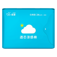 icon 愛康 透芯涼感衛生棉 日用型隨身包  24cm  24片  1盒