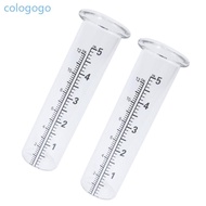 COLO 2 2cm Diameter Rain Gauge Easy to Read Scale in Both Inch and Millimeters
