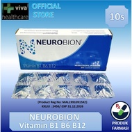 (Import Pack) Neurobion 1 strip (10's) sugar coated tablet (vitamin B1 B6 B12)  saraf neuro nerve