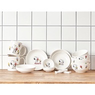 Snoopy Corningware by Corelle brand Dinnerware Set for 2 pax 14p Set Plate Bowl Mug Sauce Dish Set