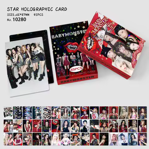 45pcs/set BM BABYMONSTER PSYCHO lomo Star Photocards Photo Lomo Cards Fans Collection Printed Cards
