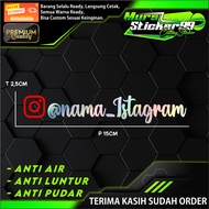 MERAH CUSTOM Sticker @name Istagram+logo IG red font hello valentica Sticker Cutting