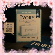 Ivory Bar Soap Original Scent Personal Size 3 Pack Set Gentle Cleansing Bath Soap