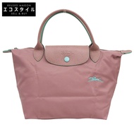 Longchamp Le Pliage Club 尼龍手提包，女士，粉紅色 [二手]