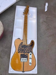 Fender ที่หายาก Telecaster Merle Haggard Tele Tuff Dog แบบทูโทน Sunburst แบบเปลวไฟกีต้าร์ไฟฟ้าฟิงเกอ