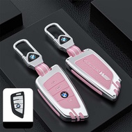 Lady Pink Zinc alloy+Silicone BMW Remote Car Key Case Cover 1 2 3 4 5 6 7 Series X1 X3 X4 X5 X6 key Cover Accessories