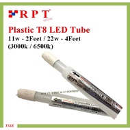 Plastic T8 Led Tube / Nano PC T8 Led Tube 2ft 11w / 4ft 22w 3000k 6500k / T8 LED Tube Light