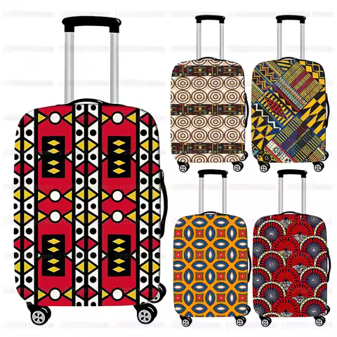 Cute Samakaka Graphic Print Luggage Cover Kizomba Samakaka Ankara Suitcase Covers Africa Elastic Tro