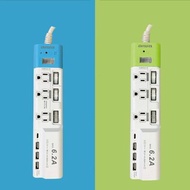 【AIWA】 愛華 USB 6.2 A 家用智能延長線插座 (6尺) ACE-4331