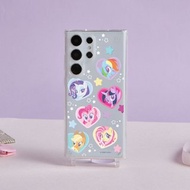 彩虹小馬 愛心大頭亂花晶石透明防摔SAMSUNG繩掛手機殼
