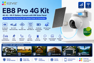 EZVIZ EB8 Pro Ranger Kit 4K / EB8 Pro 4G LTE Battery Camera 8W Solar Panel Auto WiFi 4G Switch Wirel