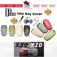 Premium TPU Key Cover Proton X50 X70 X90 S70 Sarung Kunci Accesories Aksesori Keychain Leather Strap Remote Cover