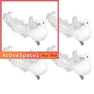 [🅽🅴🆆 ᶦⁿ ᵐᵅʸ] 4 Pack of Artificial Doves Foam Doves Peace Doves for Wedding Decorative❀