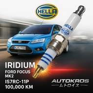 หัวเทียนอิริเดียม Ford Focus MK2 1.8/2.0 ชุด 4 หัว Hella IS7RC-11P 100000 กม