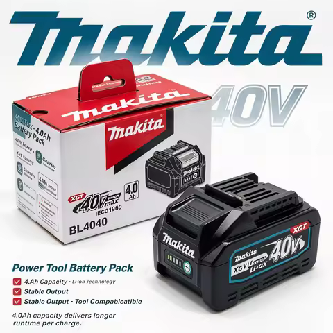 Makita BL4040 40V 4.0Ah Original Lithium Battery with 21700 Cell High Capacity Fit Makita 40V Cordle