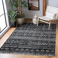 Safavieh Montage Collection MTG291Z Boho Indoor/ Outdoor Area Rug, 8' x 10', Grey / Black