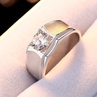 Luxury 5ct Real Moissanite Diamond Men Wedding Ring Diamond Positive 1ct Platinum Color Ring Proposa