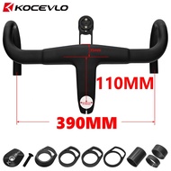 KOCEVLO Road Bicycle Handlebar 28.6/31.8mm Carbon Fiber Integrated Handlebar dropbar road bike