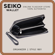 Seiko Wallet - Genuine Leather Zipper Wallet (With Wristlet) - 1801