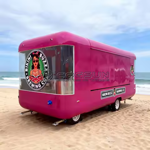 Cogsun Versatile Mobile Coffee Kiosk Food Kiosk Trailer for Hot Dog Ice Cream Fast Food with Air Con