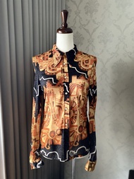 抽象巴洛克古著襯衫法國製