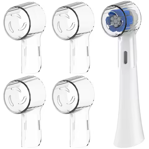 4x Compatible with Oral B iO Electric Toothbrush Heads Dustproof Covers, Protective Cover Caps for O