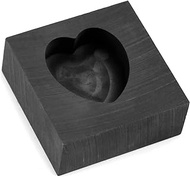 Tvoip Heart Graphite Casting Mold, Graphite Casting Ingot Mold Crucible Mould for Melting Casting Re