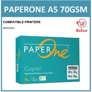 [PAPERS] PaperOne Paper One A5 (half size of A4) 70gsm Paper Bond Paper (1 ream only)