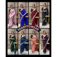 (READY-MADE SAREE) Beautiful Georgette 1 Minute Ready To Wear Saree /Wedding Party Wear