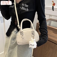 LILY PU Shoulder Bag, Casual Vintage Adjustable Crossbody Bag, Y2k with Free Pedant Squared Handbag 
