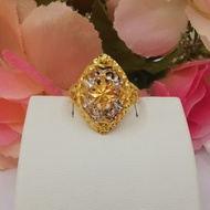 916 Gold Two Tone Flower Bud Ring