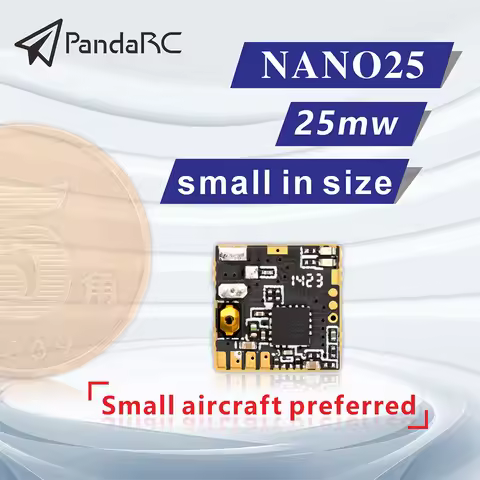1/2PCS PandaRC Nano25 5,8G 40CH 25mW 5V OSD 40CH 10x10x2.5mm mini VTX NTSC/PAL For FPV RC Racing Dro