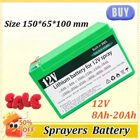 for Electric Sprayers 12V 8Ah/10Ah/12Ah/14Ah/16Ah//20Ah for Special-Purpose Lithium Battery Large Ca