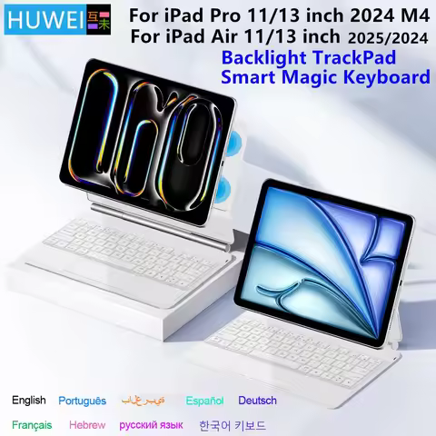 Backlit Magic Keyboard for iPad Pro 11 13 2024 M4 Case for iPad Air 11 13 Inch M2 Case iPad Air 11 1