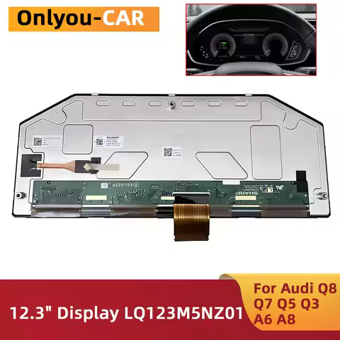 New Original LQ123M5NZ01 LCD Screen 12.3 inch Instrument Cluster LCD Display For Audi Q8 Q7 Q5 Q3 A6