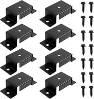 SALUINOKI 8 Pack Trailer Stake Pockets for 2x4 Wood, Steel Utility Trailer Pocket Stakes Heavy Duty 