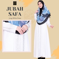 JUBAH MUSLIMAH DIAMONDS ABAYA SAFA DAN MARWAH DRESS PUTIH LABUH MUSLIM HAJAH BF FRIENDLY JUBAH PUTIH LABUH