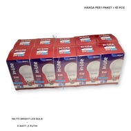 INLITE LED Bulb Lamp with Warranty 5W 5W 5Watt 5 Watt White INB007 e27 (10 Pcs Pack)