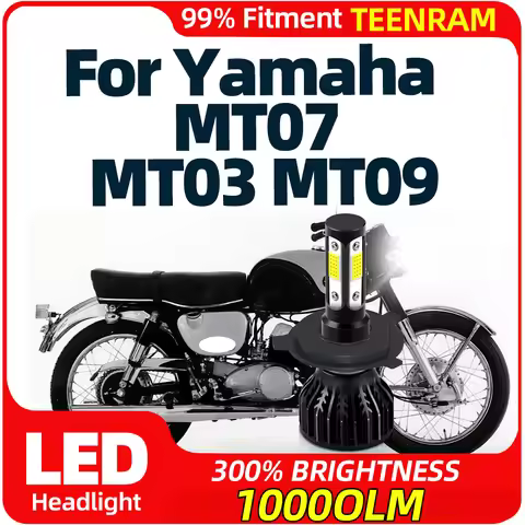 1Pc H4 LED Headlight Bulb 9003 HB2 60W 10000LM Super Bright Moto Light 12V 6000K Plug And Play For Y