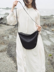 JOYDIVISION 大号月牙包 真皮复古日系hobo单肩斜挎女士包包